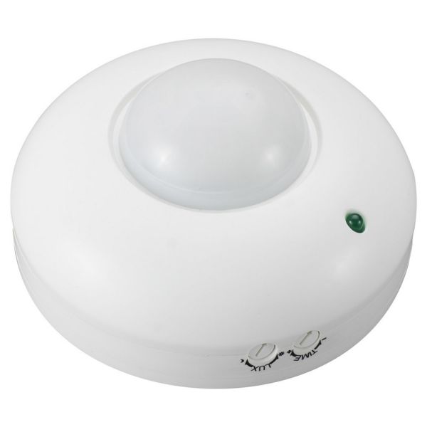 Датчик руху інфрачервоний стельовий e.sensor.pir.07.white (білий), 360°, IP20