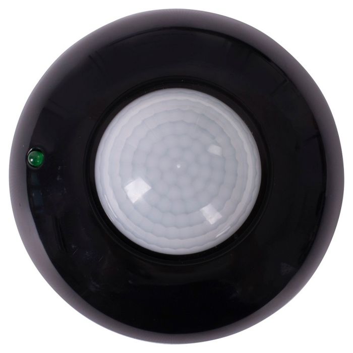 Датчик руху інфрачервоний стельовий e.sensor.pir.07.black (чорний), 360°, IP20