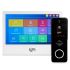 Комплект відеодомофона Light Vision: домофон 10" SINGAPORE (AI) FHD White та відеопанель RIO FHD Black