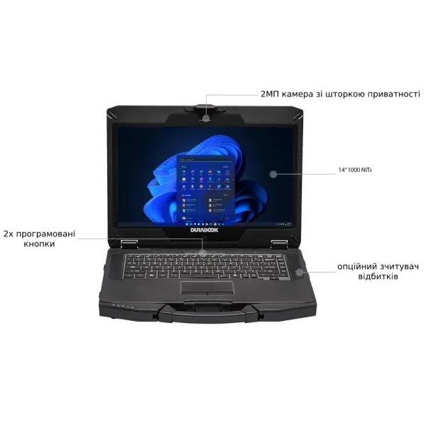 Durabook S14I 14FHD AG/Intel i3-1115G4/4/128F/int/W10P Ноутбук