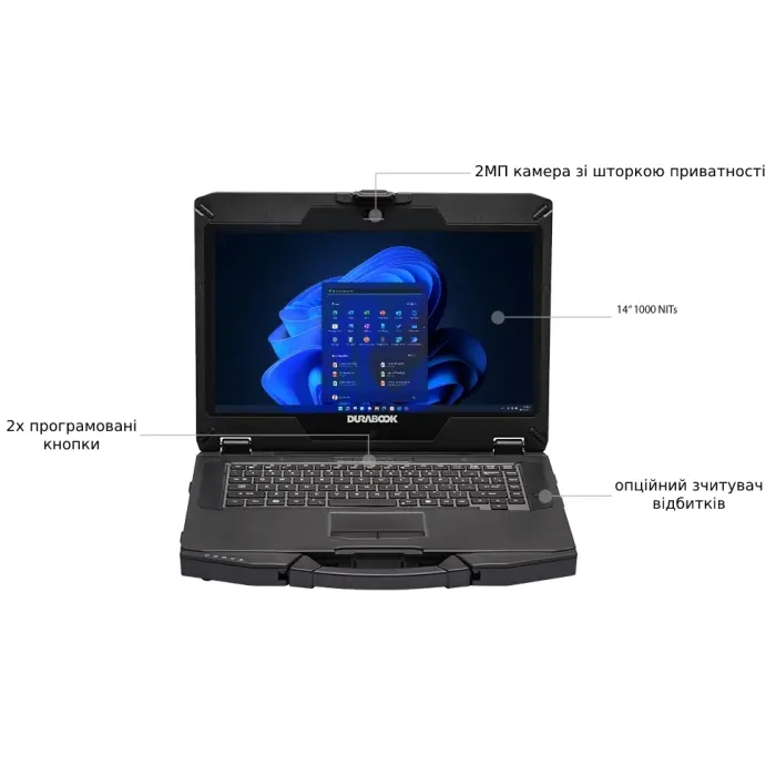 Durabook S14I 14FHD AG/Intel i3-1115G4/4/128F/int/W10P Ноутбук
