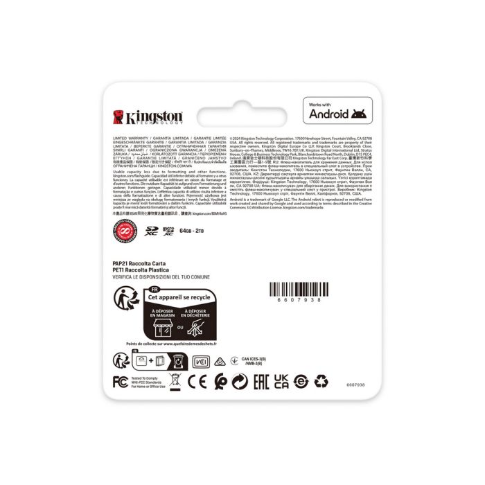 Карта пам'яті Kingston microSDXC 256GB Canvas Go! Plus G4 Class 10 UHS-I U3 V30 A2 + SD-адаптер (SDCG4/256GB)