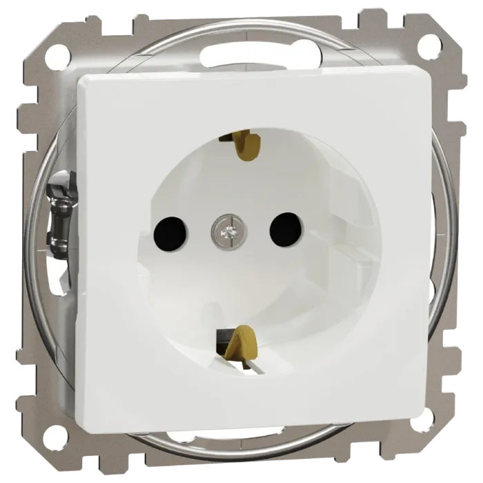 Schneider Electric Sedna Design & Elements SDD111022 з заземлення та шторками Розетка