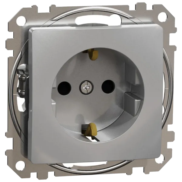 Schneider Electric Sedna Design & Elements SDD113022 з заземленням та шторками Розетка