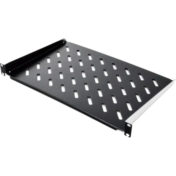 19" 1U 250мм Полиця консольна чорна