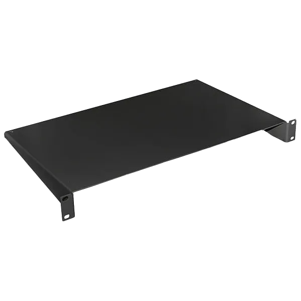 1U 19" 280 мм 9005 Полиця консольна чорна
