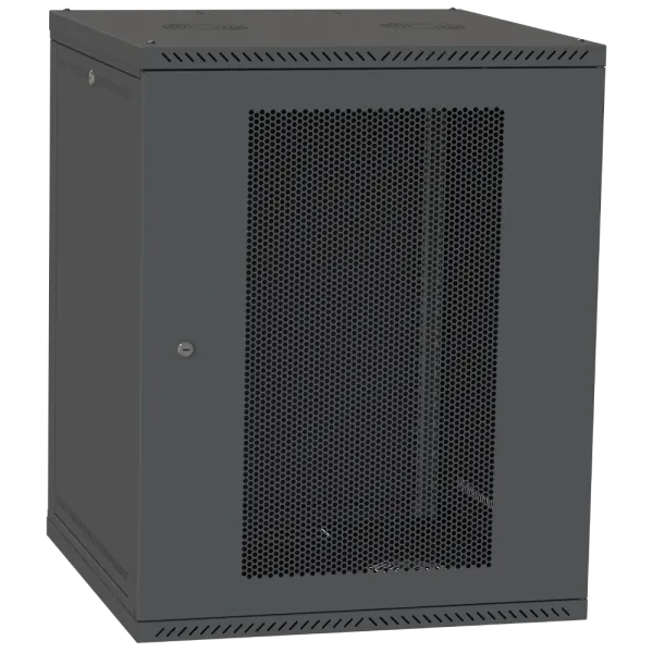 IPCOM СН-15U 600х450 перфорація RAL9005 Шафа серверна