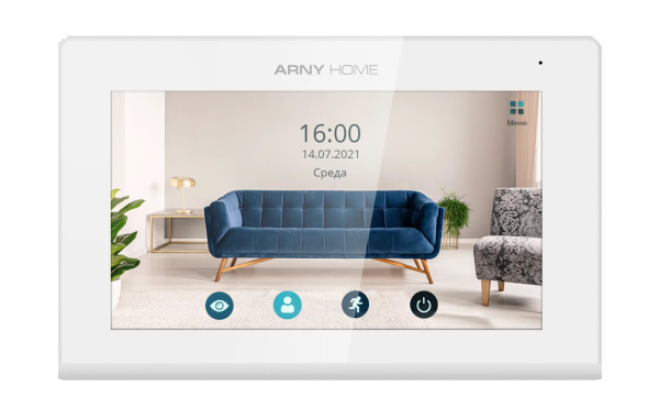 Відеодомофон ARNY AVD-742A 7'' Wi-Fi IPS, White