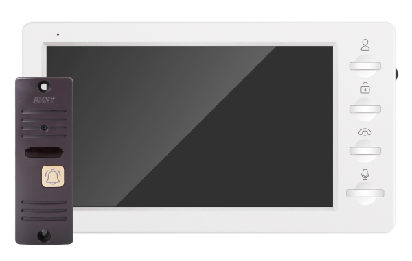 Комплект домофонний ARNY AVD-7008FHD (AVD-708 2Мп + AVP-05 2Мп), White + Brown