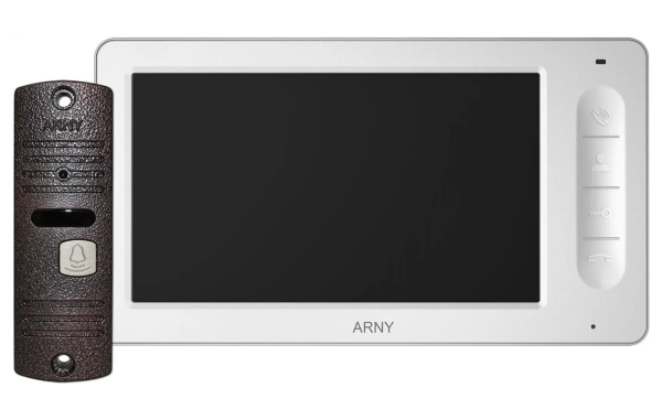Комплект домофонний ARNY AVD-7006 (AVD-706 + AVP-05 (v.2)), White + Copper