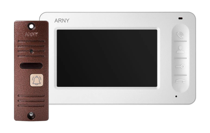 Комплект домофонний ARNY AVD-4005 (AVD-405 + AVP-05 (v.2)), White + Copper