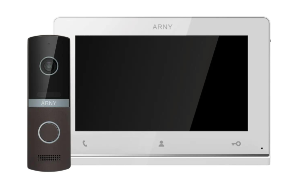 Комплект домофонний ARNY AVD-7123 (AVD-710 2Мп 7" TFT + AVP-NG230 2Мп), White + Brown