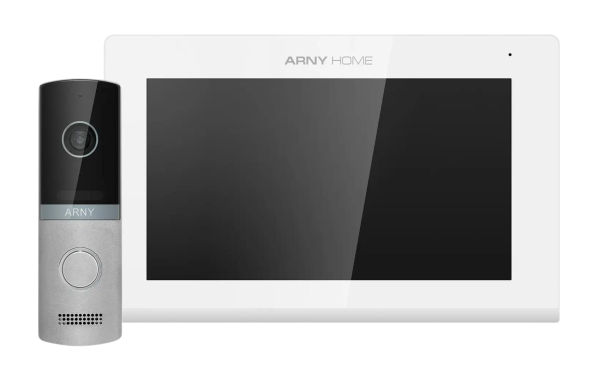 Комплект домофонний ARNY AVD-7421А (AVP-742А 7" Wi-Fi IPS + AVP-NG230 1Мп), White + Silver
