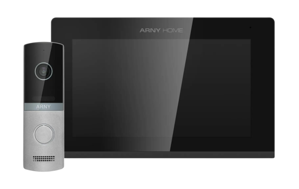 Комплект домофонний ARNY AVD-7421А (AVP-742А 7" Wi-Fi IPS + AVP-NG230 1Мп), Black + Silver