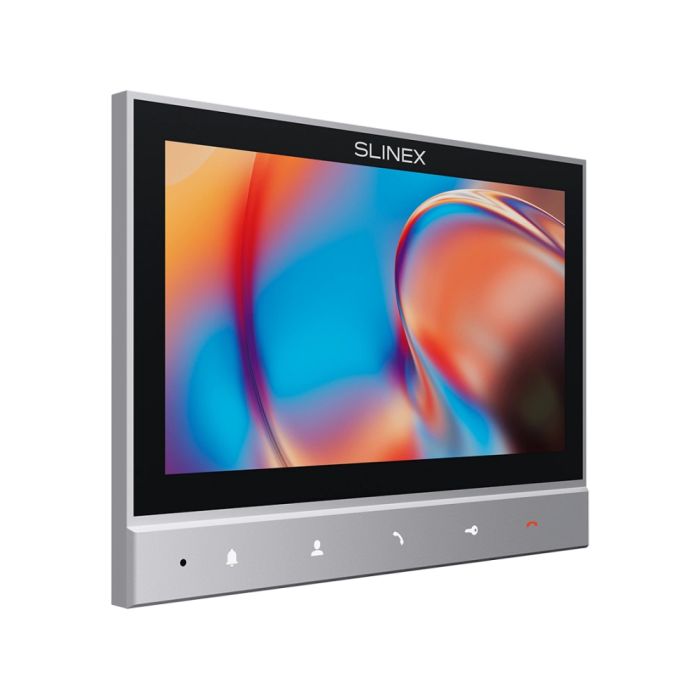 Комплект відеодомофону Slinex SK-07 grey + панель виклику ML-17HR graphite