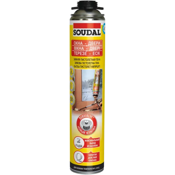 SOUDAL Піна монтажна пістолет зимова 750мл