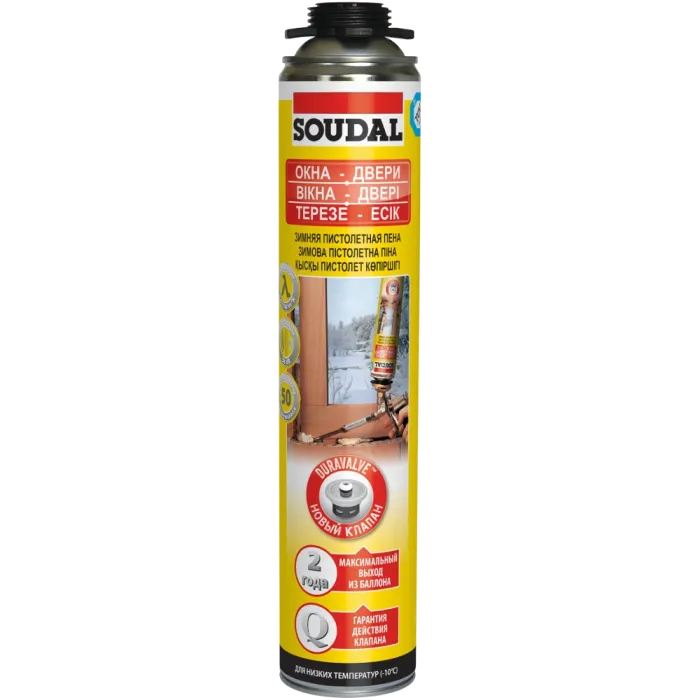 SOUDAL Піна монтажна пістолет зимова 750мл