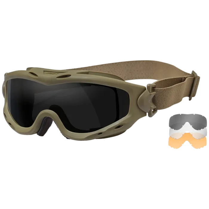 Wiley X SPEAR Dual Сірі/Прозорі/Помаранчеві лінзи Захисні балістичні окуляри 