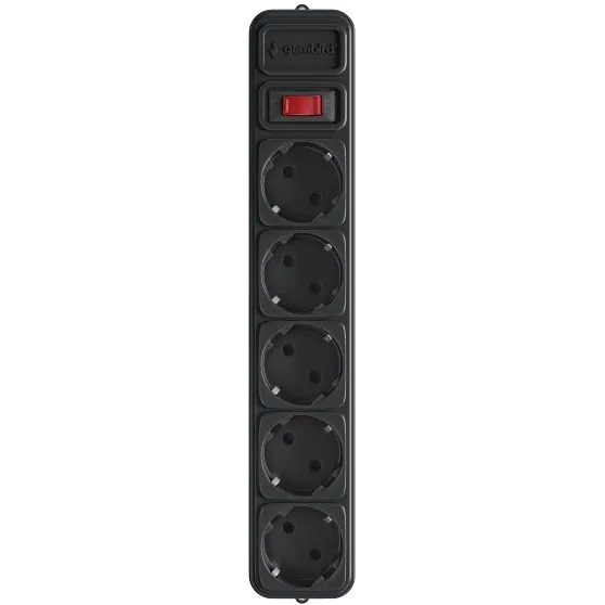 Gembird SPG5-G-10B Мережевий фільтр 3 м кабель 5 розеток