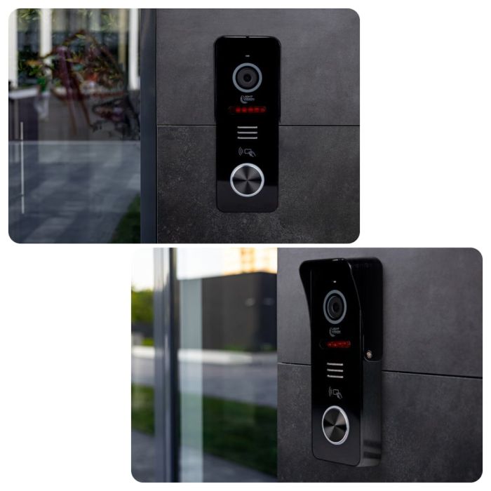 Комплект відеодомофона Light Vision: домофон 10" SINGAPORE (AI) FHD White та відеопанель RIO FHD Black