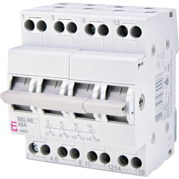 ЕТІ SSQ 440 "1-0-2", 4p 40A Перемикач навантаження