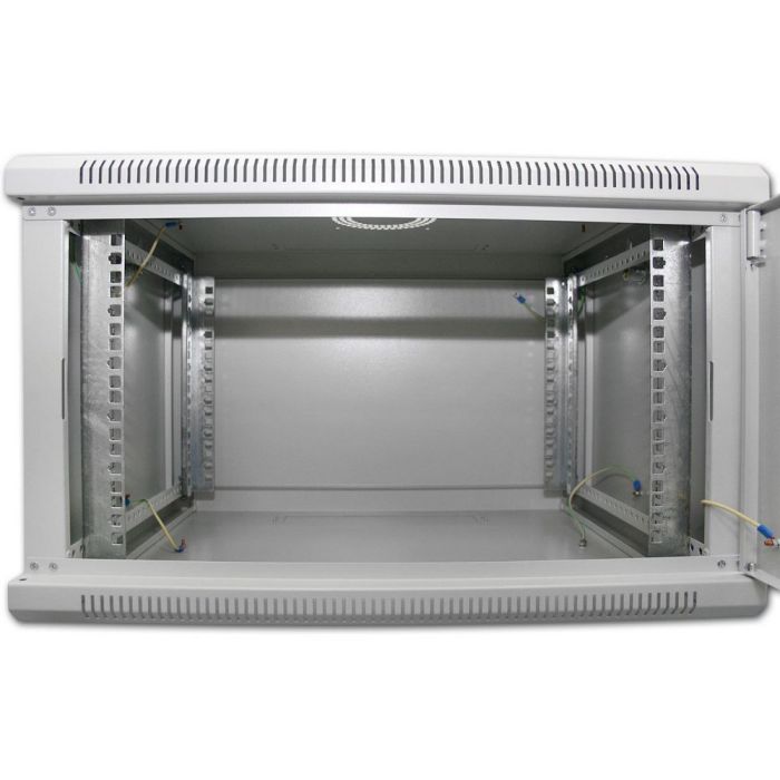Шафа серверна SteelNet 9U 600 x 450 для мережевого обладнання (перфорація, сірий)