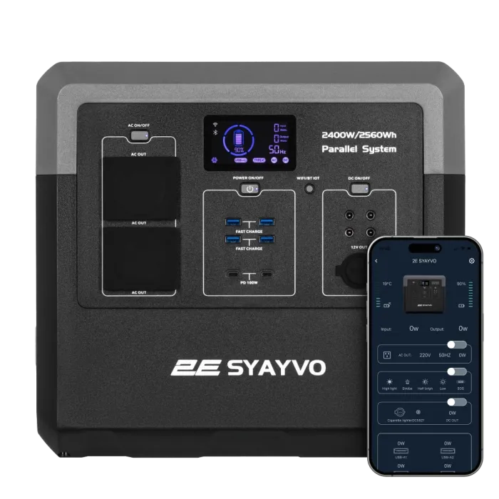 2Е Syayvo 2400 Вт 2560 Вт/год WiFi/BT Портативна електростанція