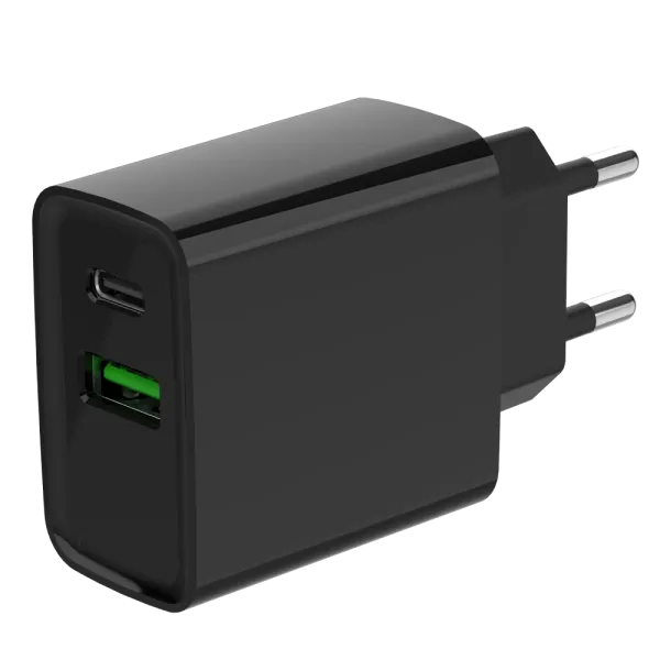 Gembird TA-UC-PDQC20-01-BK (USB Type A + USB Type C) Мережевий зарядний пристрій