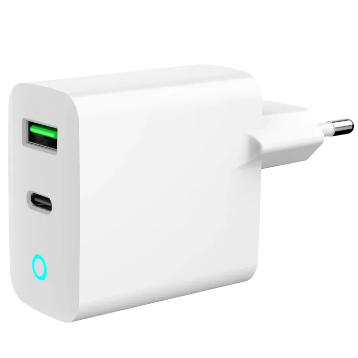 Gembird TA-UC-PDQC20L-W-01 1 USB-A + 1 Type-C (PD20Вт + QC3.0 18Вт) Мережевий зарядний пристрій