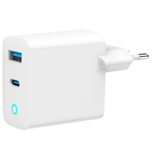Gembird TA-UC-PDQC65L-W-01 (USB Type A + USB Type C) Мережевий зарядний пристрій