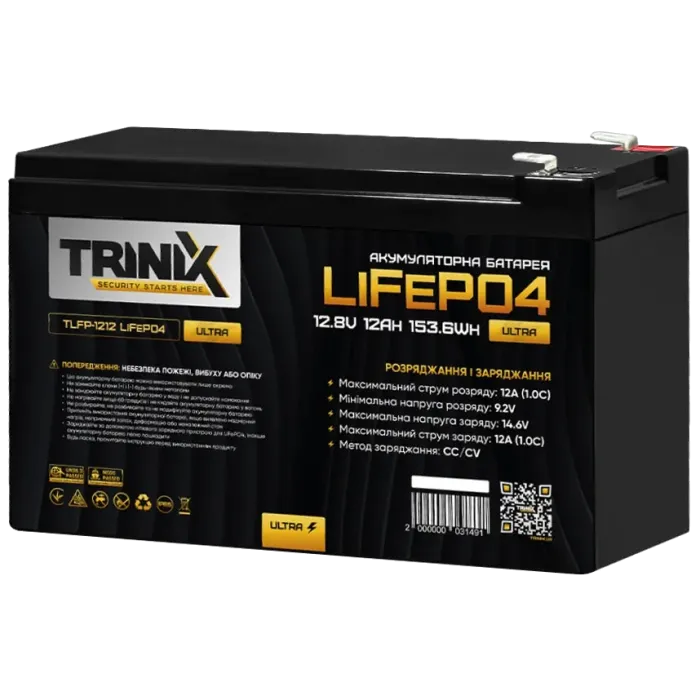 TRINIX TLFP-1212 Ultra 12А•г 12В Літієва акумуляторна батарея