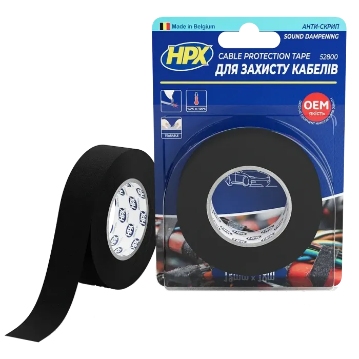 HPX TP1910 19мм х 10м Стрічка для жгутування та захисту кабелів