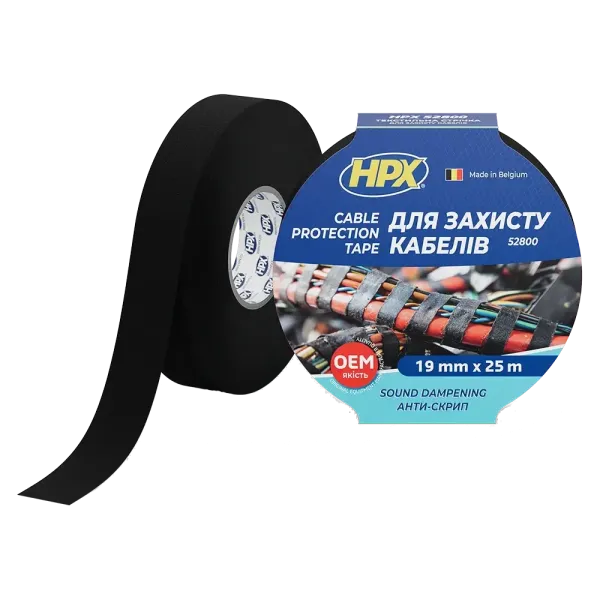 HPX TP1910 19мм х 25м Стрічка для жгутування та захисту кабелів