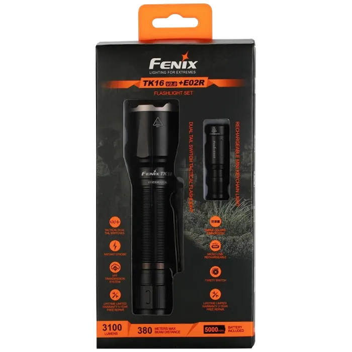 Fenix TK16 V2.0 + E02R Ліхтарі ручні комплект