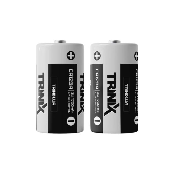 Комплект Trinix: батарея CR123A 3V LiMnO2 1700mAh (2 шт.) для датчиків Ajax, Tiras Orion Nova X, TriniX