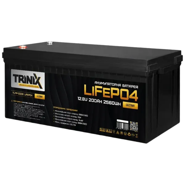 TRINIX TLFP-12200 Ultra 200А•г 12В Літієва акумуляторна батарея