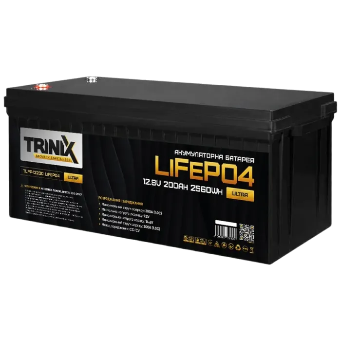 TRINIX TLFP-12200 Ultra 200А•г 12В Літієва акумуляторна батарея