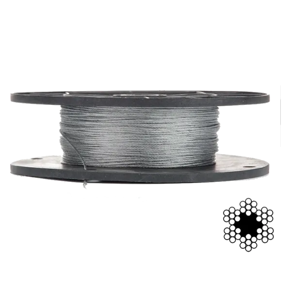 APRO 2мм DIN 3055 (6x7) бухта 200м Трос оцинкований