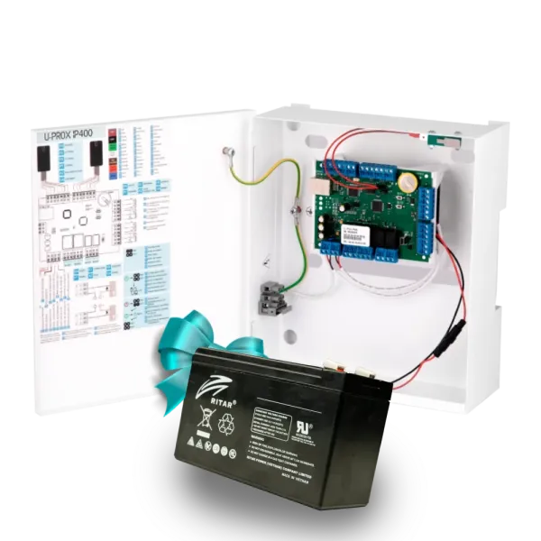 U-Prox IP400 + Ritar R-LFP12.8V6AH Комплект контролера доступу та LFP акумулятор