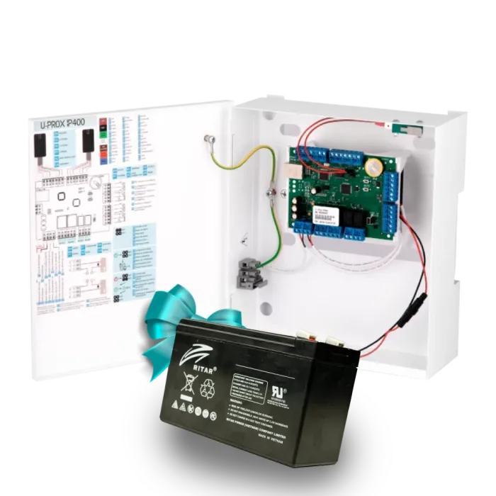 U-Prox IP400 + Ritar R-LFP12.8V6AH Комплект контролера доступу та LFP акумулятор