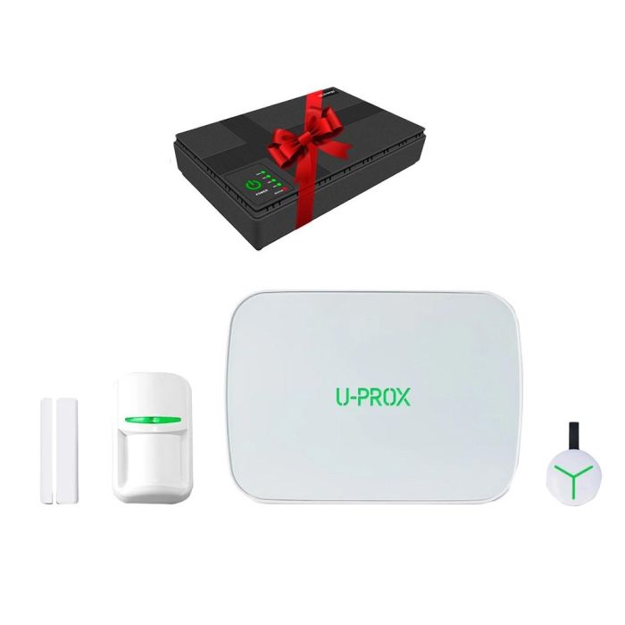 Комплект бездротової охоронної сигналізації U-Prox MPX G KF kit White + в подарунок VIA Energy Mini UPS для Wi-Fi роутера і додатковий датчик руху U-Prox PIR