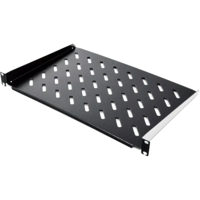 CMS 19" 1U 300мм Полиця консольна чорна