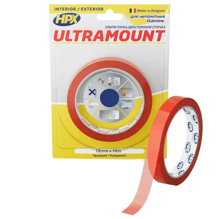 HPX UM1510 ULTRA MOUNT 15мм х 10м Стрічка двохстороння