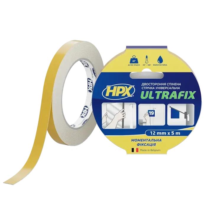 HPX DSU1205 ULTRAFIX 12мм х 5м Стрічка двохстороння