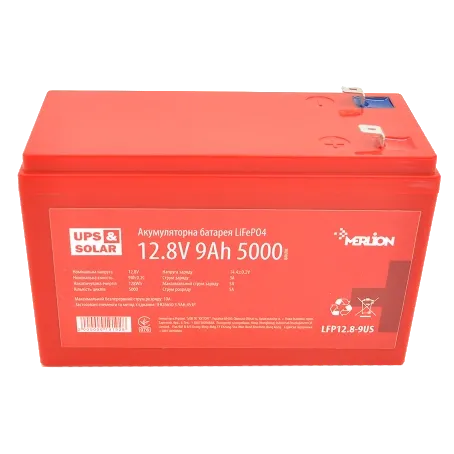 Merlion LFP12.8-9US 12.8В 9А•год Літієва акумуляторна батарея