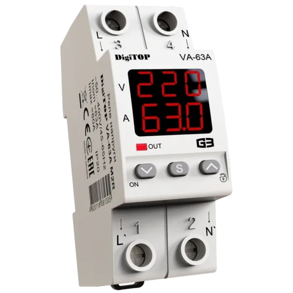 DigiTop VА-63A M2R Реле напруги