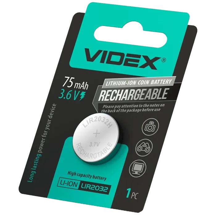 Videx LIR2032 BLISTER CARD Акумулятор літієвий