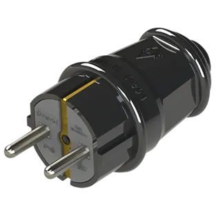 NA-UEA 1010 євро з з/к 16А чорна Вилка