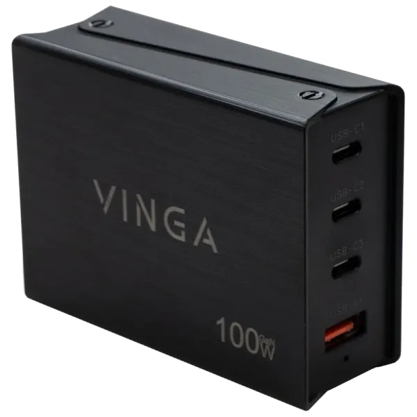 Vinga GaN 100W PD+QC Зарядний пристрій