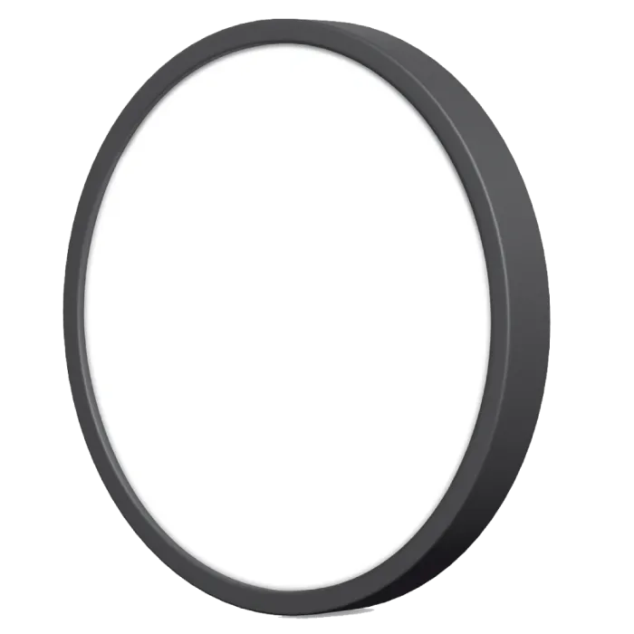 VIDEX 24W 5000K 220V LED світильник накладний круглий Black